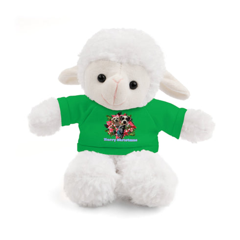 Custom Photo Festive Poinsettia Stuffed Animals with Tee